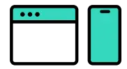 ブラウザとスマホの画像