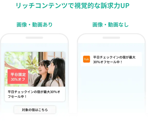 動画・画像付き配信機能の説明画像